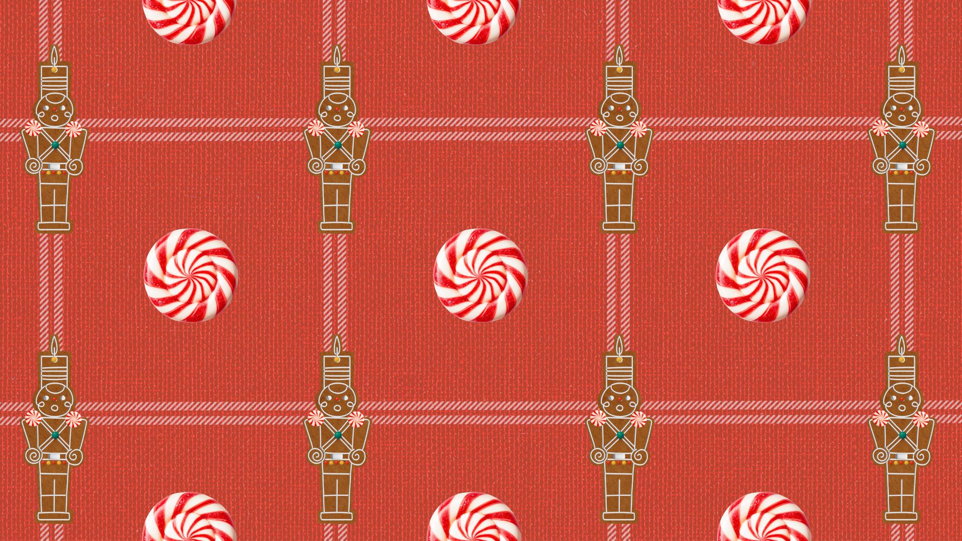Disney Parks Blog 2025 Wallpapers - Peppermint and Gingerbread (Red)