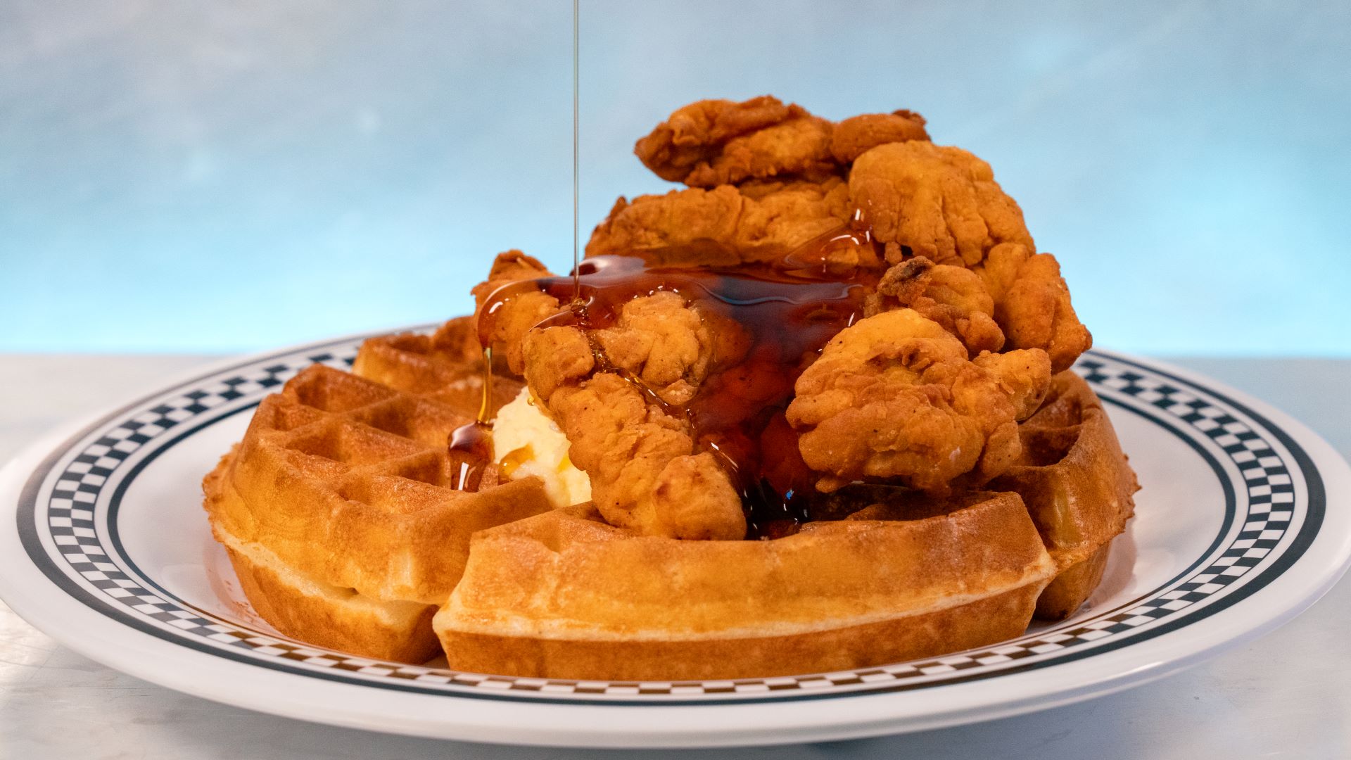 Winner's Circle Chicken and Waffles at Flo's V8 Cafe