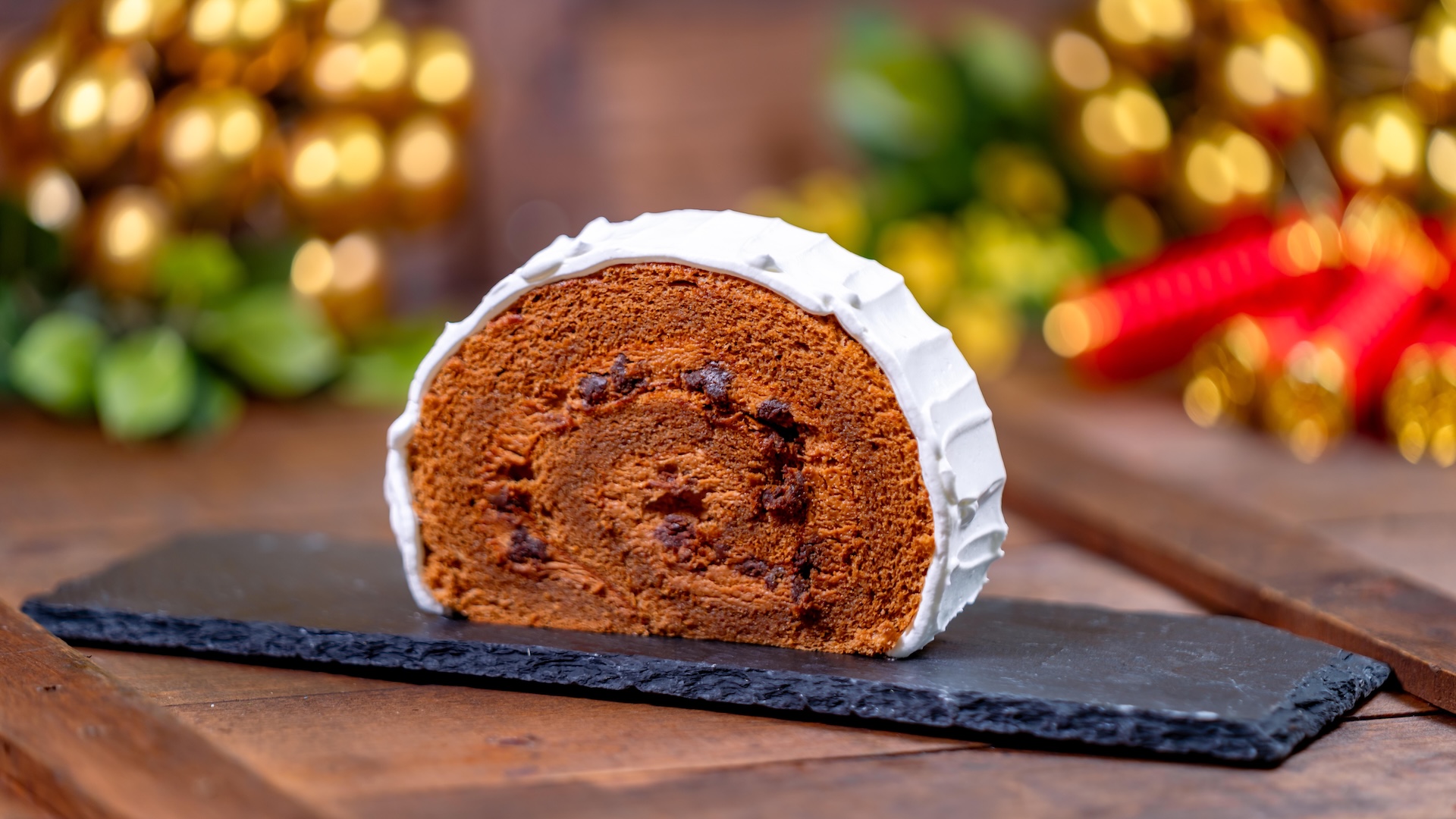 Vietnamese Coffee Roulade: Coffee sponge, Vietnamese coffee mousse, coffee cookie crumble, and sweetened condensed milk whipped cream (Available Jan. 23 through Mar. 5) (New)