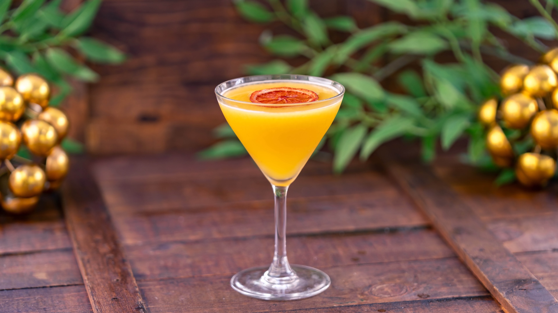 Lunar Cocktail: Baijiu, gin, mango purée, lychee syrup, and lemon juice