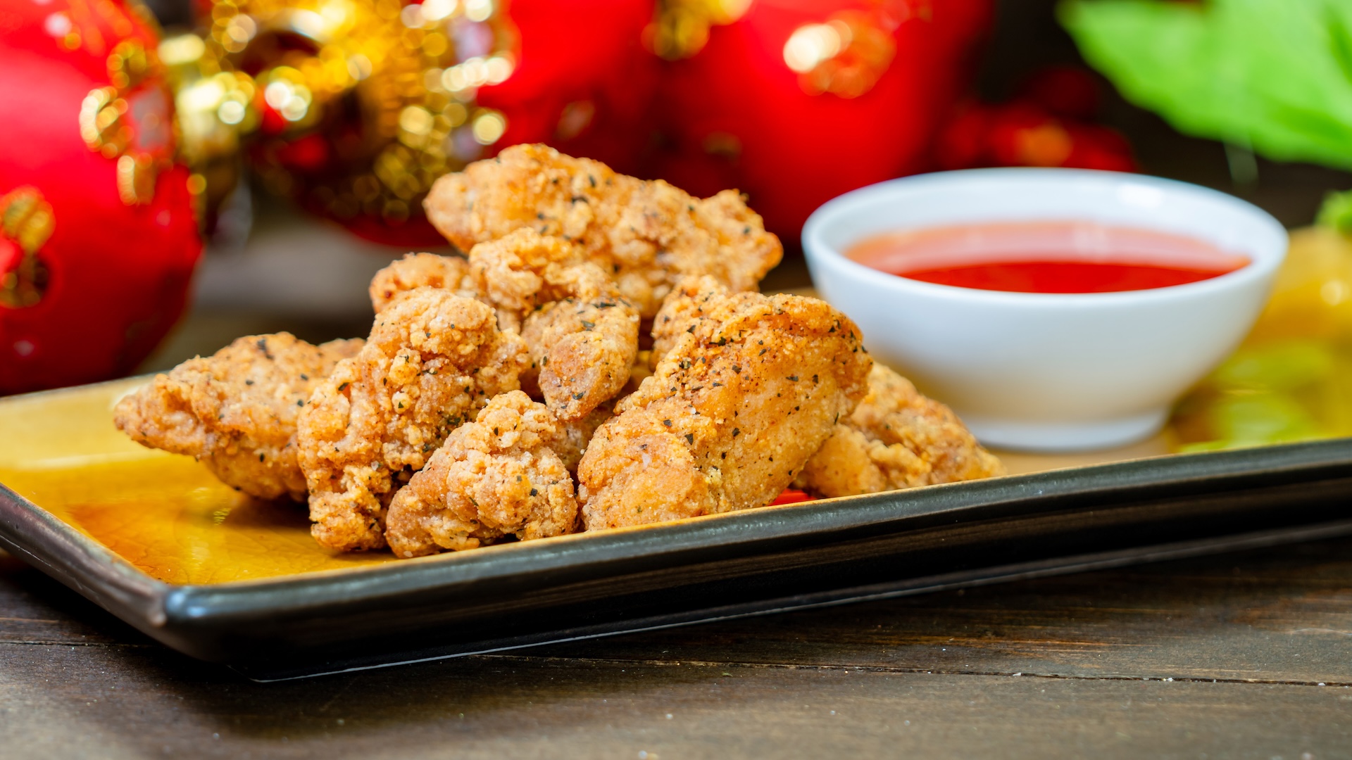 Five-Spice Popcorn Chicken with sweet chile-garlic sauce (New)